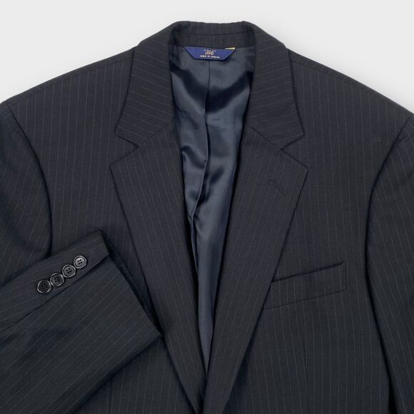 Brooks Brothers Blazer Mens 40R Slim Pinstripe 346 Stretch Black Sport Jacket - Picture 6 of 16